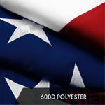 Load image into Gallery viewer, G128 American USA Flag  10x19 Ft  ToughWeave Series Embroidered 600D Polyester  Country Flag, Embroidered Stars, Sewn Stripes, Indoor/Outdoor, Brass Grommets