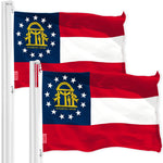 Load image into Gallery viewer, Georgia GA State Flag 3x5 Ft 2Pack 150D Printed Polyester