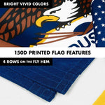 Load image into Gallery viewer, G128 Combo Pack: 6 Feet Tangle Free Spinning Flagpole (White) Utah UT State Flag 3x5 ft Printed 150D Brass Grommets (Flag Included) Aluminum Flag Pole