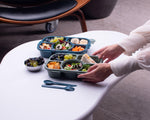 Load image into Gallery viewer, Blue Bento Box Simple &amp; Easy Leak Proof BPA Free 5 Compartment 50 Ounces