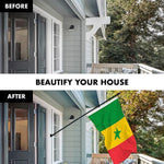 Load image into Gallery viewer, Combo Pack 6 Feet Tangle Free Spinning Flagpole Black Senegal Senegalese Flag