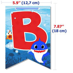 Load image into Gallery viewer, Happy Birthday Banner Garland Shark Theme Party Supplies For Kids Baby Shower