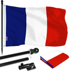 Load image into Gallery viewer, G128  6 Feet Tangle Free Spinning Flagpole (Black) France Brass Grommets Printed 3x5 ft (Flag Included) Aluminum Flag Pole