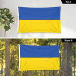 Load image into Gallery viewer, G128 Combo Pack: 6 Ft Tangle Free Aluminum Spinning Flagpole (Black) &amp; Ukraine Ukrainian Flag 3x5 Ft, LiteWeave Pro Series Printed 150D Polyester, 4 Corner Brass Grommets  Pole with Flag Included
