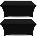 Load image into Gallery viewer, Stretch Table Covers 2 Pack Fitted Rectangle Tablecloths 48x30 in for 4Ft Tables