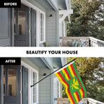 Load image into Gallery viewer, G128 Combo Pack: 6 Ft Tangle Free Aluminum Spinning Flagpole (Black) &amp; Hawaii Kanaka Maoli Flag 3x5 Ft, LiteWeave Pro Series Printed 150D Polyester  Pole with Flag Included