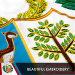 Load image into Gallery viewer, G128 Peru (Peruvian) Flag  3x5 feet  Double Sided Embroidered 210D Indoor/Outdoor, Brass Grommets, Heavy Duty Polyester