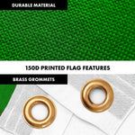 Load image into Gallery viewer, G128 Combo Pack: 6 Ft Tangle Free Spinning Flagpole (White) &amp; Alamo 1824 Flag 3x5 Ft Printed 150D Polyester, Brass Grommets (Flag Included) Aluminum Flag Pole
