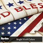 Load image into Gallery viewer, Combo Pack Garden Flag Stand Black 36x16 Inch Garden Flag 12x18 Inch God Bless