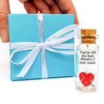 Load image into Gallery viewer, Anniversary Gift for Her &amp; Him Romantic Present for Boyfriend Girlfriend Custom Message I Love You Gifts to Wife Husband (Heart You're Still the Best Decision I Ever Made in Teal Blue Box)