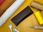 Load image into Gallery viewer, Leather Glasses Case Eyeglass Case Sunglass Case Genuine Leather Slim Glasses