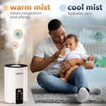 Load image into Gallery viewer, WiFi Control Humidifiers for Bedroom   Dual Mist (Cool &amp; Warm) ! Humidifier 4L