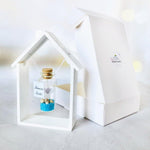 Load image into Gallery viewer, Tiny Magical Message in a Bottle Gift Idea Classy Inspirational Gifts for Him and Her Unique Presents for Women and Men (Blue Sand Adventure Awaits in Wooden Frame)