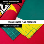 Load image into Gallery viewer, G128 Combo Pack: 6 Ft Tangle Free Aluminum Spinning Flagpole (Silver) &amp; Mozambique Mozambican Flag  3x5 Ft LiteWeave Pro Series Printed 150D Polyester  Pole with Flag Included