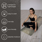 Load image into Gallery viewer, 1.5mm Foldable Fitness Exercise Mat with Bag 72x24 inch 2.6 lbs Lightweight Compact Eco Friendly Non Slip &amp; Washable For All Types of Yoga