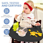 Load image into Gallery viewer, High Chair Tray Compatible with Stokke Trip Trap Chair Ergonomic Curved Design Black BPA Free Easy to Assemble