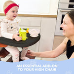 Load image into Gallery viewer, High Chair Tray Compatible with Stokke Trip Trap Chair Ergonomic Curved Design Black BPA Free Easy to Assemble