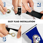 Load image into Gallery viewer, Combo Pack: 6 Feet Tangle Free Spinning Flagpole (Black) Virginia VA State Flag 3x5 ft Printed 150D Brass Grommets (Flag Included) Aluminum Flag Pole