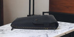 Load image into Gallery viewer, Black Leather Eyeglass Case Genuine Leather Protects Sunglasses Eyeglasses Case