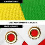 Load image into Gallery viewer, G128 Combo Pack: 6 Ft Tangle Free Aluminum Spinning Flagpole (White) &amp; Hawaii Kanaka Maoli Flag 3x5 Ft, LiteWeave Pro Series Printed 150D Polyester  Pole with Flag Included