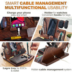 Load image into Gallery viewer, Wood Phone Docking Station Ash Key Holder Wallet Watch Stand Gadgets Organizer