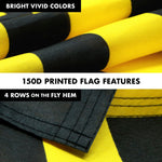 Load image into Gallery viewer, Combo Pack: 6 Feet Tangle Free Spinning Flagpole (White) Black Lives Matter (Black/Yellow) Flag 3x5 ft Printed 150D Brass Grommets (Flag Included) Aluminum Flag Pole