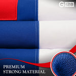 Load image into Gallery viewer, G128 Christian Flag  1x1.5 Ft  StormFlyer Series Embroidered 220GSM Spun Polyester  Religious Flag, Embroidered Design, Indoor/Outdoor, Brass Grommets, Heavy Duty, All Weather