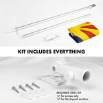 Load image into Gallery viewer, G128  6 Feet Tangle Free Spinning Flagpole (Silver) Arizona Double Sided Brass Grommets Embroidered 3x5 ft (Flag Included) Aluminum Flag Pole