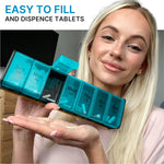 Load image into Gallery viewer, Extra Large Pill Organizer   XXL Vitamin Holder for Weekly Supplements   Double Sided Pill Box 7 Day with Big AM PM Compartments Huge Daily Medicine Dispenser 2 Times a Day Reliable and Easy to Use