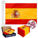 Load image into Gallery viewer, Spain Spanish Flag 3x5 Ft 5Pack Doublesided Embroidered Polyester By G128