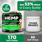 Load image into Gallery viewer, Hemp Calming Chews for Dogs   Advanced Dog Calming Chews   170 Treats   Anxiety Relief Treats   Hemp Oil   Separation Aid Stress Hip and Joint Supplement for Canine Health Support   Beef Flavor
