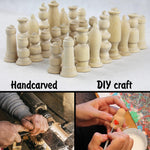 Load image into Gallery viewer, Unpainted Wood Chess Pieces Set of 32 pcs Chess Sets for DIY Craft Unfinished