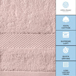 Load image into Gallery viewer, Luxury Cotton Washcloths Large Hotel Bathroom Face Towel 12 Pack Pink 13x13 in