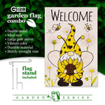 Load image into Gallery viewer, Combo Pack Garden Flag Stand Black 36x16 in and Garden Flag 12x18 in Spring