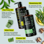 Load image into Gallery viewer, Tea Tree Shampoo and Conditioner Set with Castor Oil Rosemary Oil for Hair