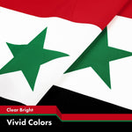 Load image into Gallery viewer, G128 Combo Pack: American USA Flag 3x5 Ft &amp; Syria Syrian Flag 3x5 Ft  Both LiteWeave Pro Series Printed 150D Polyester, Brass Grommets