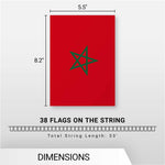 Load image into Gallery viewer, G128 Morocco Moroccan Bunting Banner  Flag 8.2 x 5.5 Inch, Full String 33 Feet  Printed 150D Polyester, Decorations For Bar, School, Festival Events Celebration