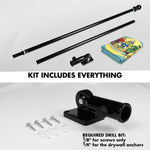 Load image into Gallery viewer, G128 Combo Pack: 6 Ft Tangle Free Spinning Flagpole (Black) &amp; Delaware Flag 3x5 Ft Printed 150D Polyester, Brass Grommets (Flag Included) Aluminum Flag Pole