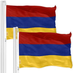 Load image into Gallery viewer, G128 2Pack: Armenia Armenian Flag 3x5 FT Printed 150D Polyester