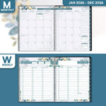 Load image into Gallery viewer, 2026 Appointment Book and Planner 6.5 x 8.5 inch Large Floral Tabbed Daily Hourly Weekly Planner Calendar Schedule Book 30 Minute time Slots Jan 2026 Dec 2026
