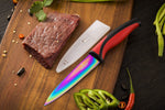 Load image into Gallery viewer, Kitchen Knife Set Professional Titanium Coated Stainless Steel Blades Dishwasher Safe Safety Sheaths 5 Knives