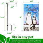 Load image into Gallery viewer, Garden Flag and Stand Life is Better with Cats 4x8 Inch Printed Blockout