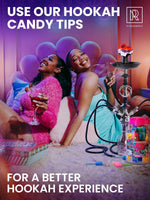 Load image into Gallery viewer, Black Portable 4 HOSE Hookah set with everything Hookah Set 4 Hose Hookah