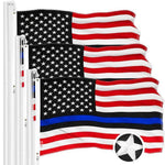 Load image into Gallery viewer, Blue Lives Matter Flag 2.5x4FT 3Pack Embroidered Polyester
