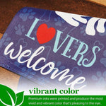 Load image into Gallery viewer, G128 Garden Flag &amp; Stand Dog Lovers Welcome  4x8 Inch  Printed Blockout Polyester