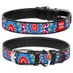 Load image into Gallery viewer, Design Leather Dog Collar for Puppy Small Medium and Large Dogs Boy &amp; Girl Leather Dog Collar Leather Buckle Dog Collar Black (7 1 5 9 2 5 Neck 1 2 Wide Flowers 1)