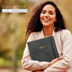 Load image into Gallery viewer, 2025 2026 HARDCOVER Leather Planner Weekly &amp; Monthly   8.5x11 Inches   Academic Planner Business Personal or Student   Pen Holder Thick Paper July 2025   June 2026 (Dark Grey)